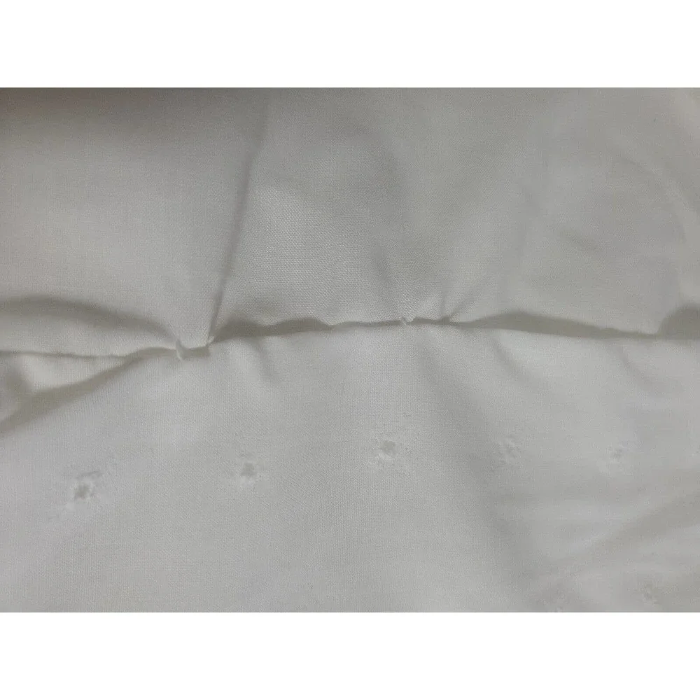 Vintage 1 Flat Queen Sheet Floral Eyelets Embroidered Border 85